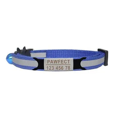 COLLIER personnalisé réfléchissant bleu