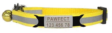 collier personnalisé pour chat jaune