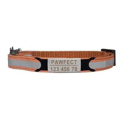 COLLIER gravé réfléchissant marron | Chic et Chat