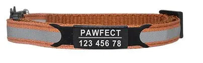 collier personnalisé marron pour chat