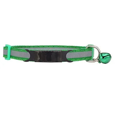 collar reflectante para gato verde | Chic et Chat