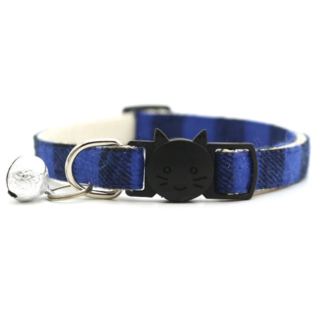 collier personnalisé pour chat bleu réglable