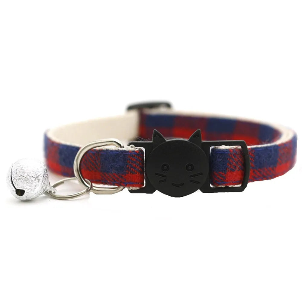 collier personnalisé pour chat bleu et rouge