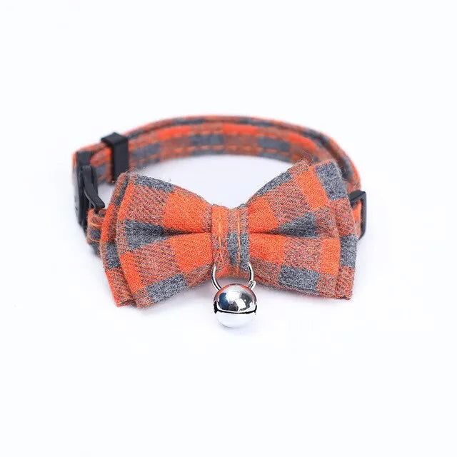 Collier noeud papillon pour chat orange