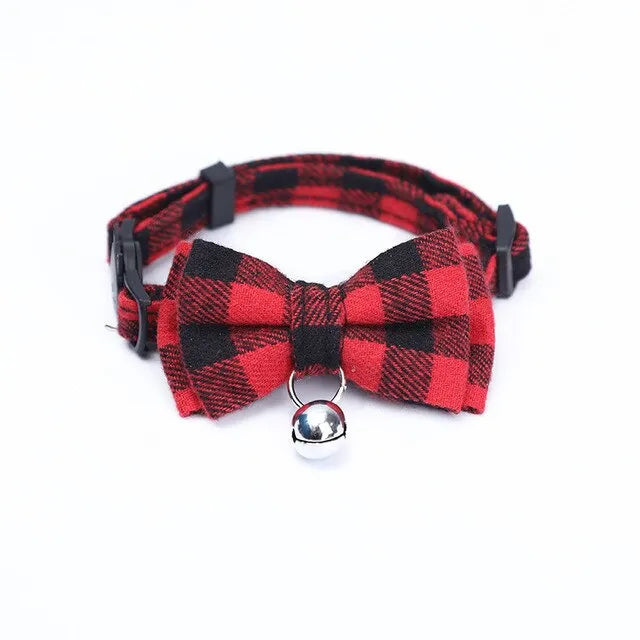Collier noeud papillon pour chat rouge