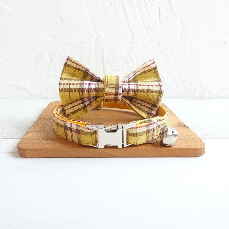 Collar premium grabado para gato – Pajarita opcional - Azul cielo | Chic et Chat