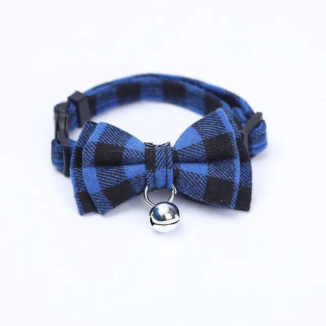 Collier noeud papillon pour chat bleu joli