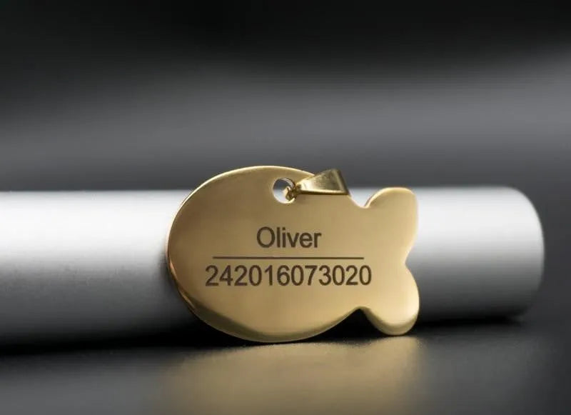médaille gravée chat numéro