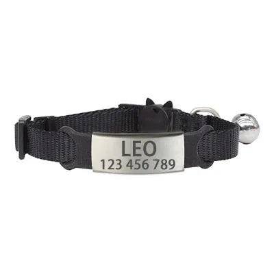 collier gravé pour chat noir | Chic et Chat