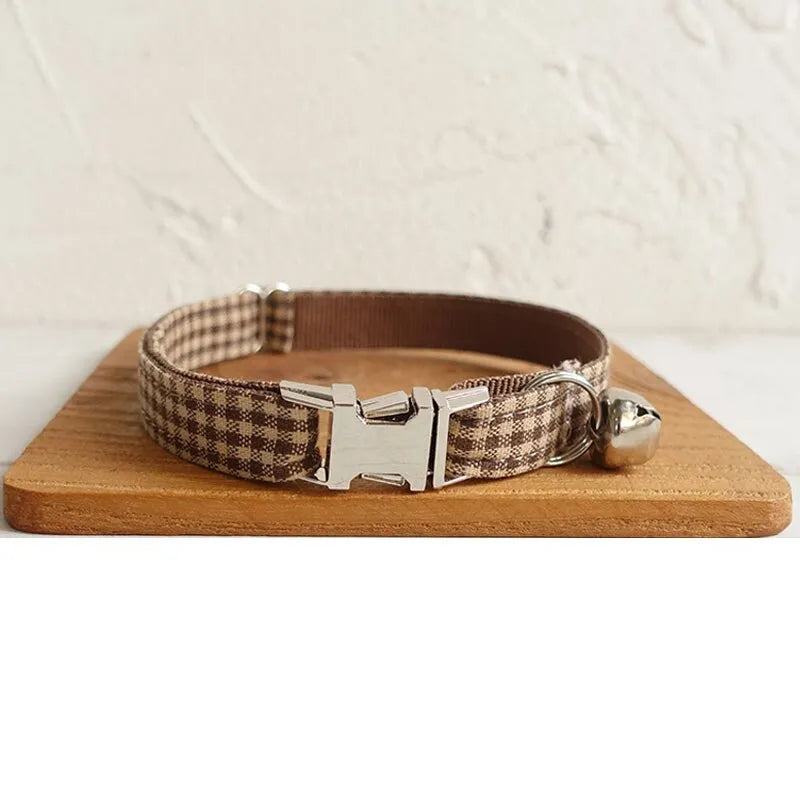 collar de lujo personalizado marrón | Chic et Chat