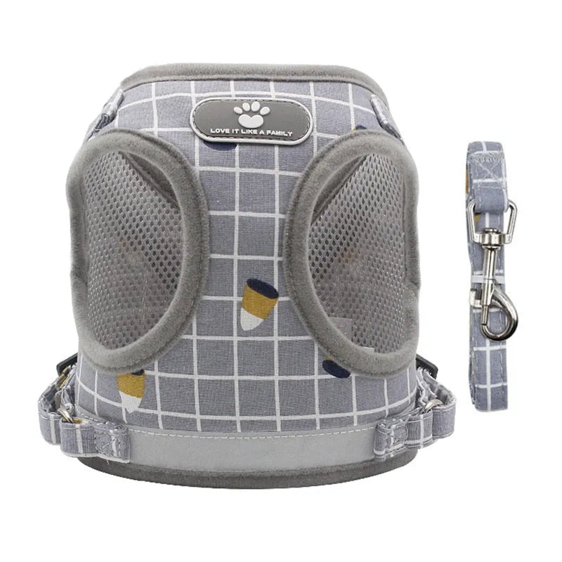 Reflective, Breathable Cat Harness - Yellow | Chic et Chat
