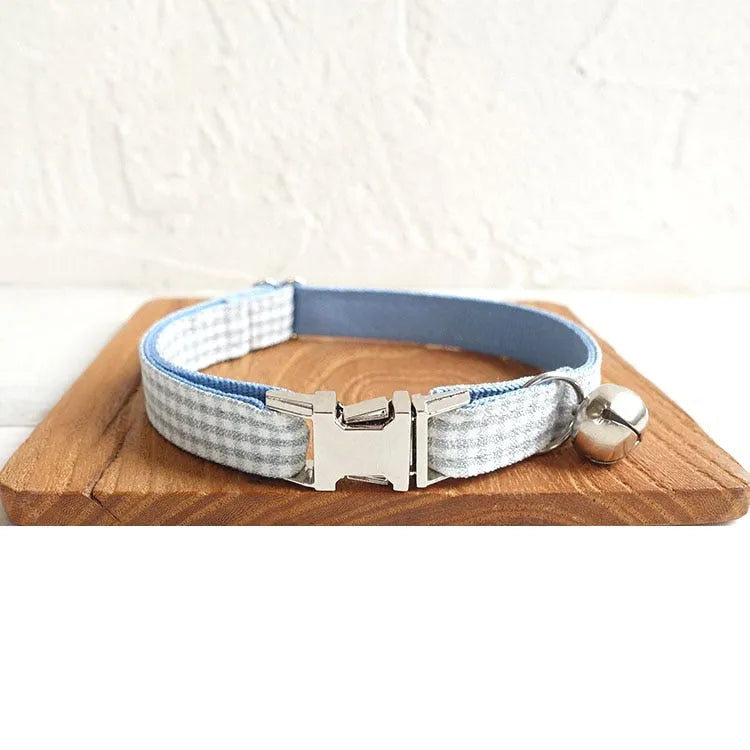 collar de lujo personalizado azul cielo | Chic et Chat