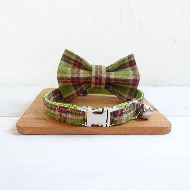 collar de lujo personalizado verde | Chic et Chat