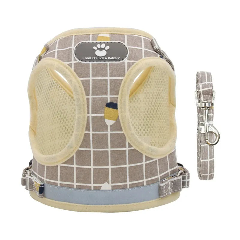 Reflective, Breathable Cat Harness - Yellow | Chic et Chat