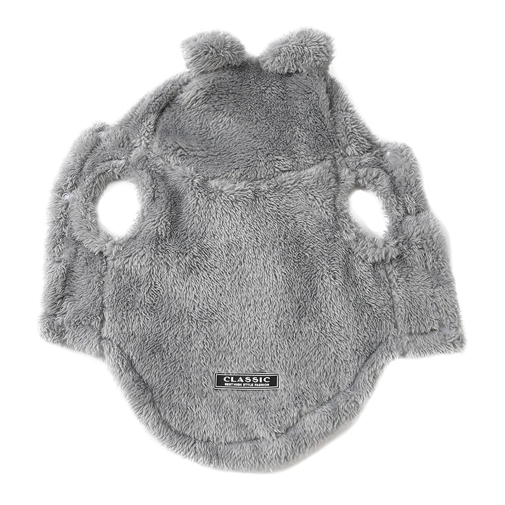 Costume ourson pour chat vu de dos, polaire moelleuse | Chic et Chat