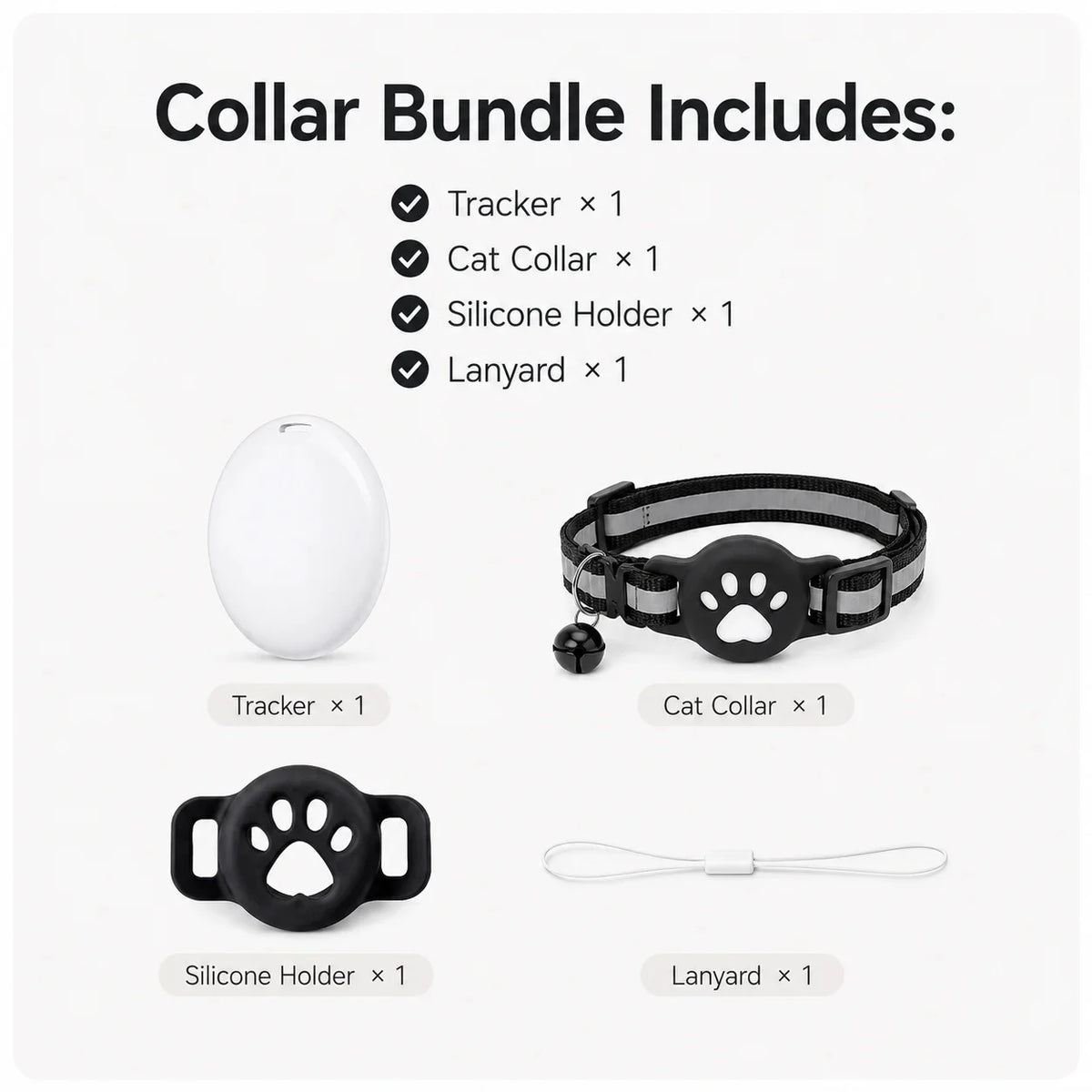 Pack collier et traceur pour chat