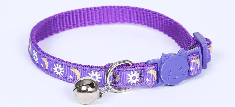 Lila Katzenhalsband mit Gravur | Chic et Chat