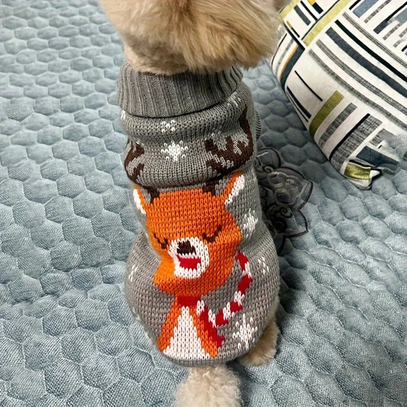 Pull de Noël nordique pour chat