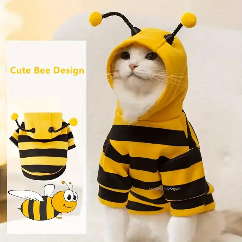 Déguisement abeille pour chat avec capuche à antennes | Chic et Chat