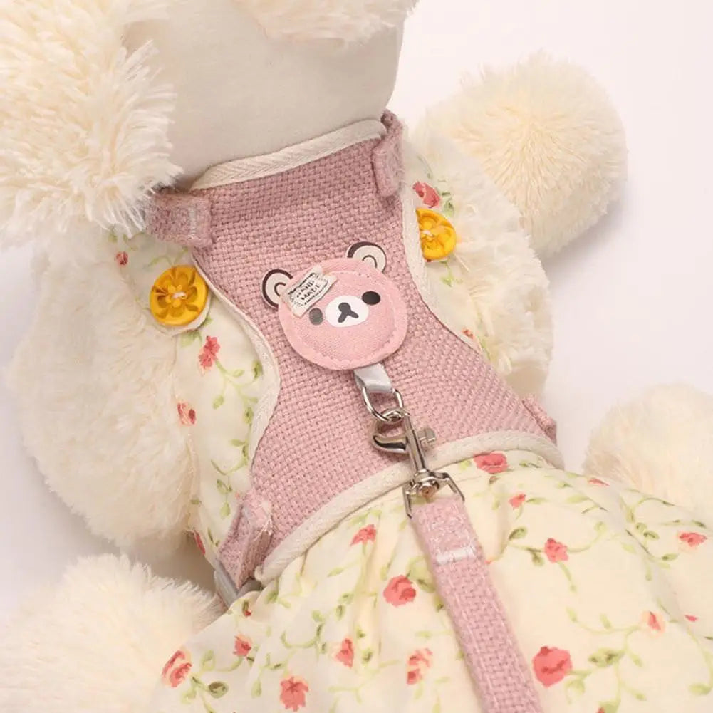 Pink cat harness