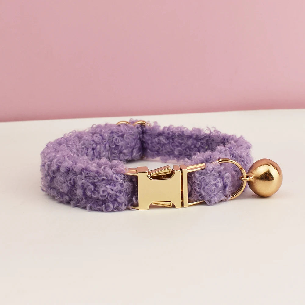 Collier personnalisé effet moumoute lilas
