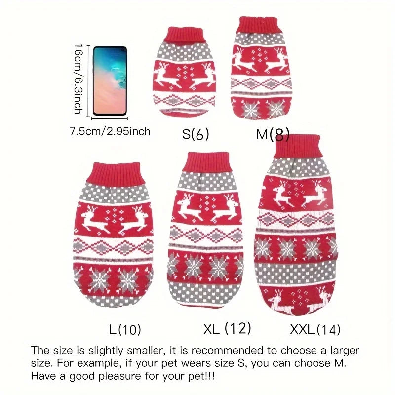 Pull de Noël nordique pour chat