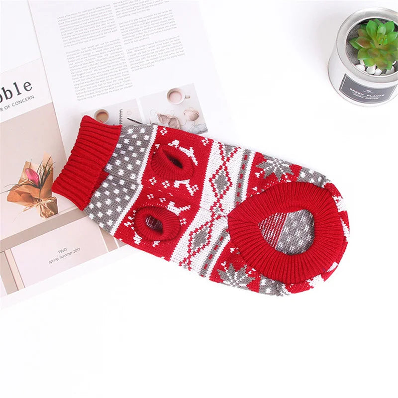 Warmer, bequemer Winterpullover für Katzen - Rot | Chic et Chat