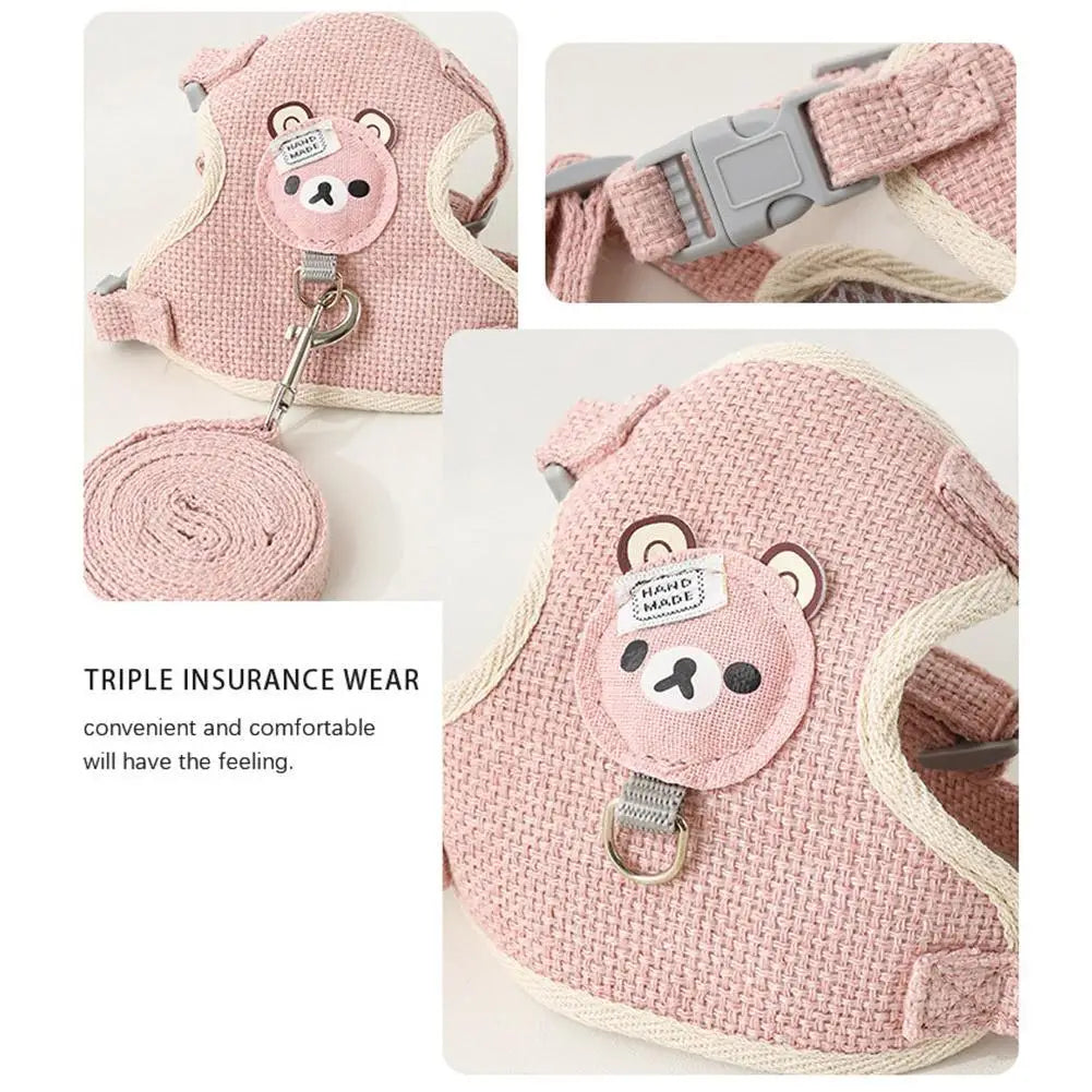 Pink cat harness
