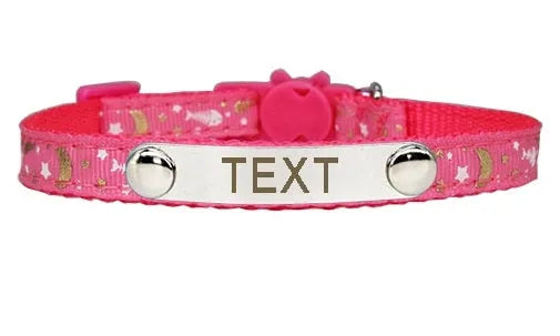 collier pour chat rose