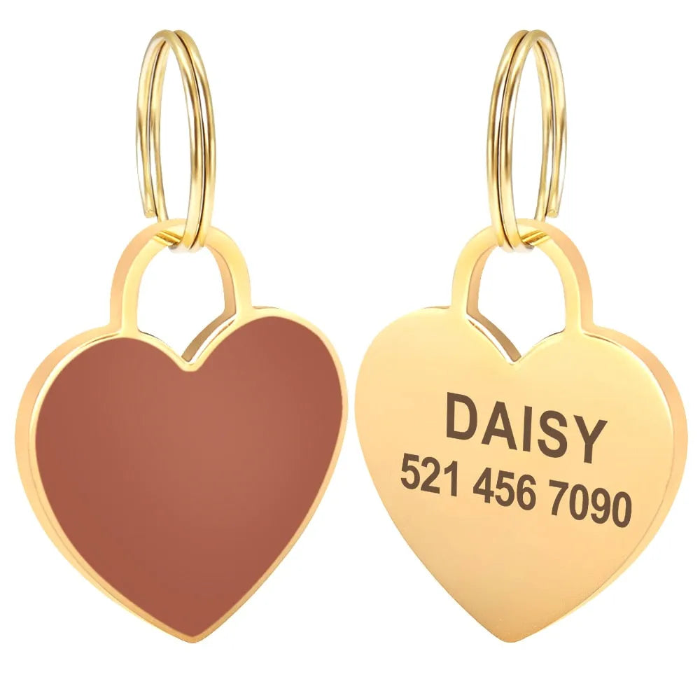 Médaille marron pour chat personnalisée
