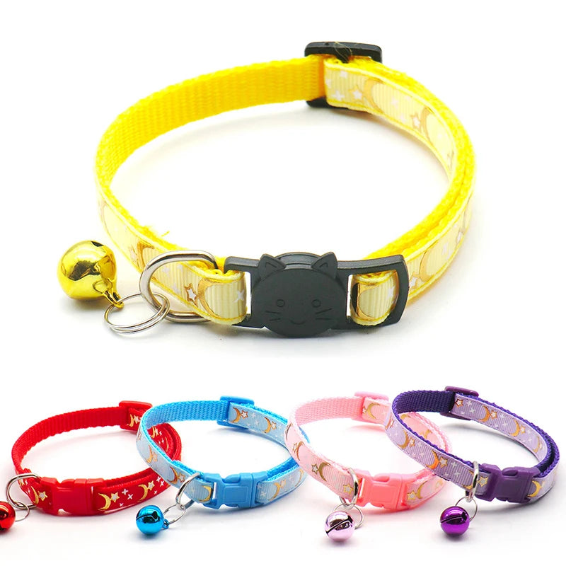 Collier pour chat lune et étoiles