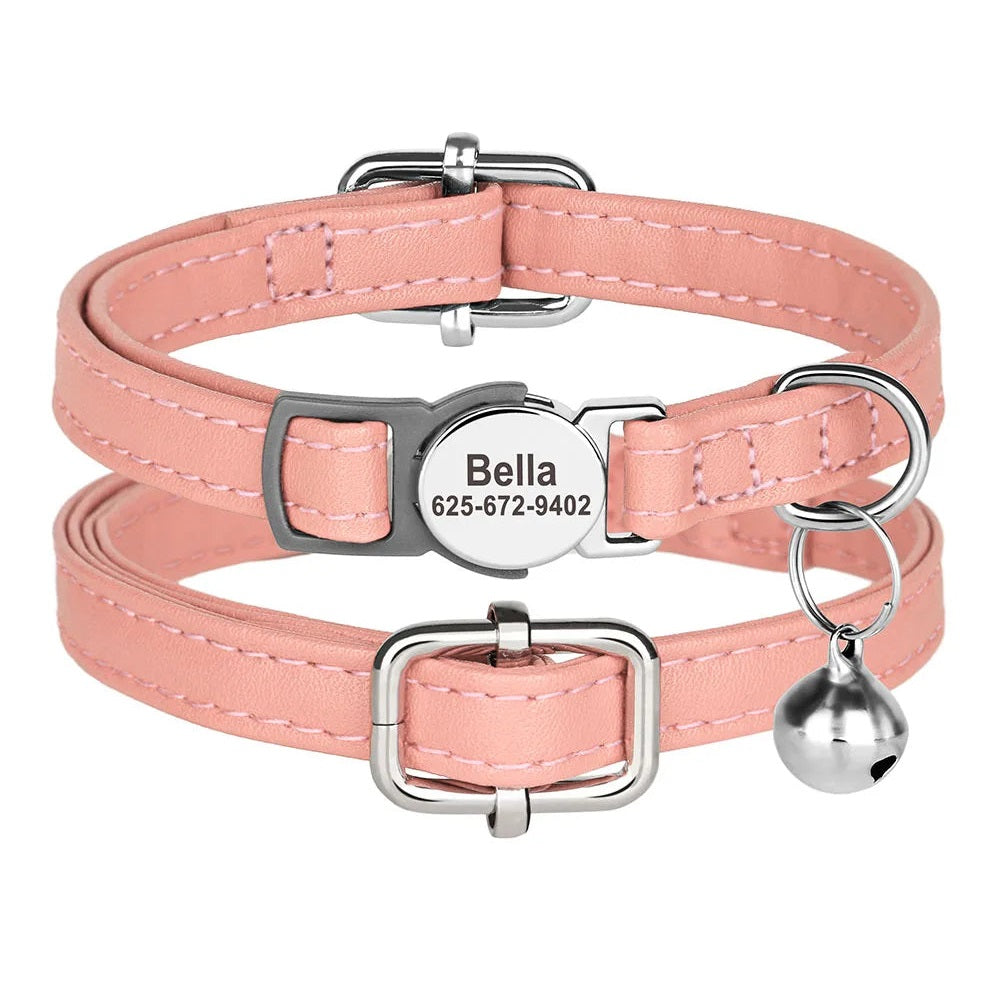 collier_cuir_rose | Chic et Chat