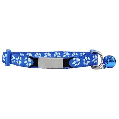 Blaues Halsband mit Namensgravur
