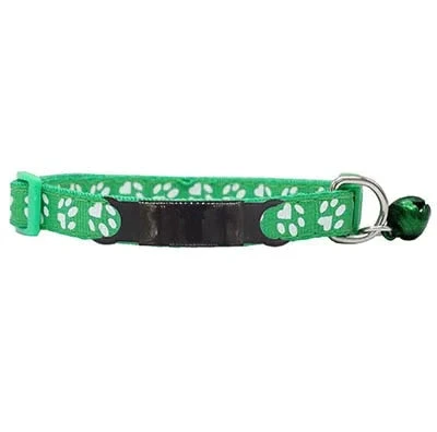 Grün-schwarzes Halsband mit Namensgravur