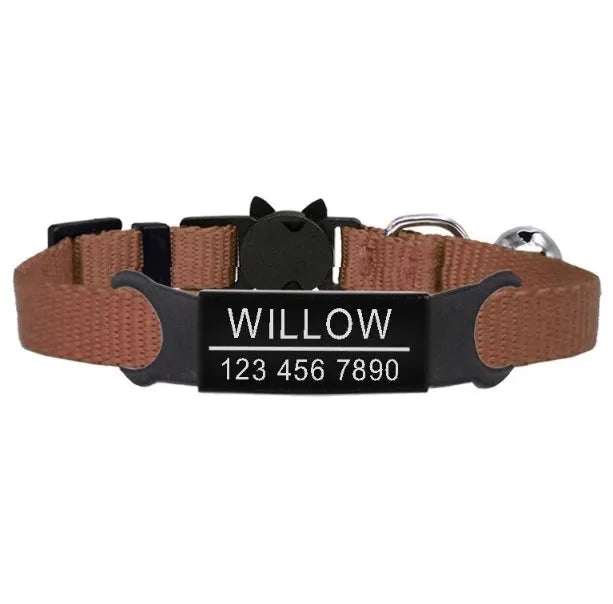 Collier Anti-Étranglement Personnalisable et Ajustable pour Chat | Chic et Chat