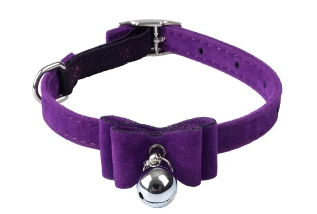 Collier pour chat noeud papillon violet