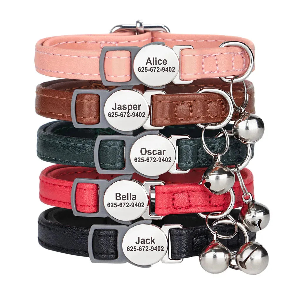 colliers personnalisables en cuir | Chic et Chat