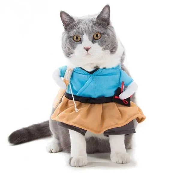 Samurai-Kostüm für Katzen, japanisches Katzenkostüm - L | Chic et Chat