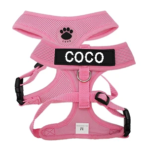 harnais pour chat personnalisé rose