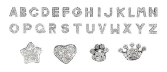 Personalisiertes Katzenhalsband aus Leder mit Strass, Bling Bling - Rot | Chic et Chat