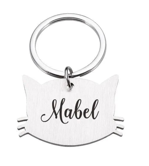 chapa para gato personalizada plateada | Chic et Chat