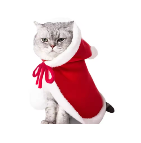 Weihnachtscape für Katzen, festliches Outfit - S | Chic et Chat