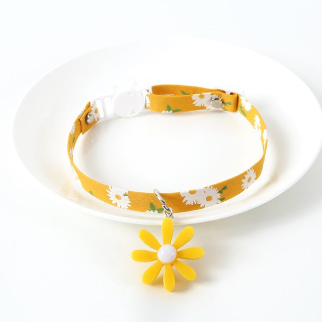 Collier pour chat jaune tournesol