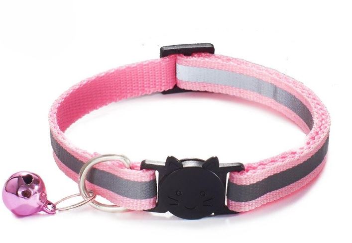 Collier en nylon avec bande réfléchissante