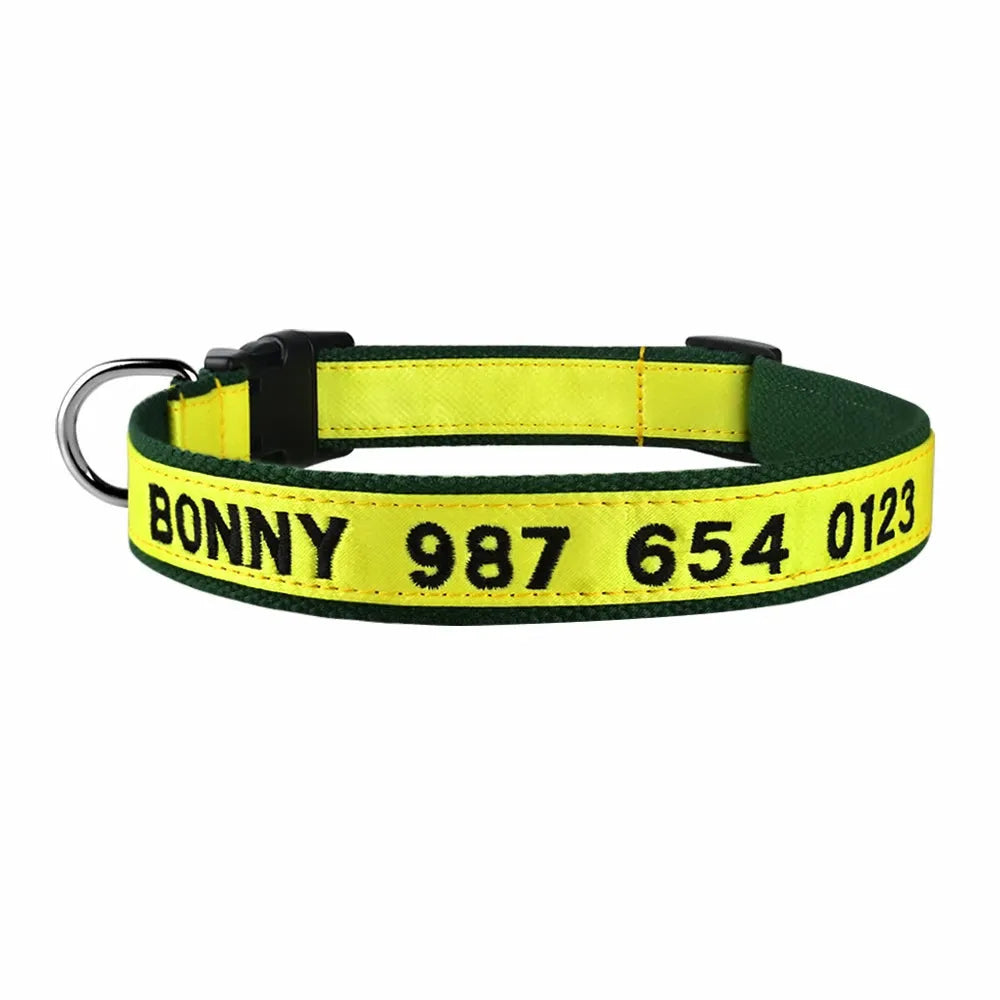 collier jaune pour chat personnalisé