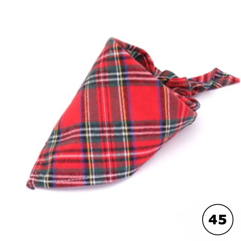 bandana carreaux pour chats 45