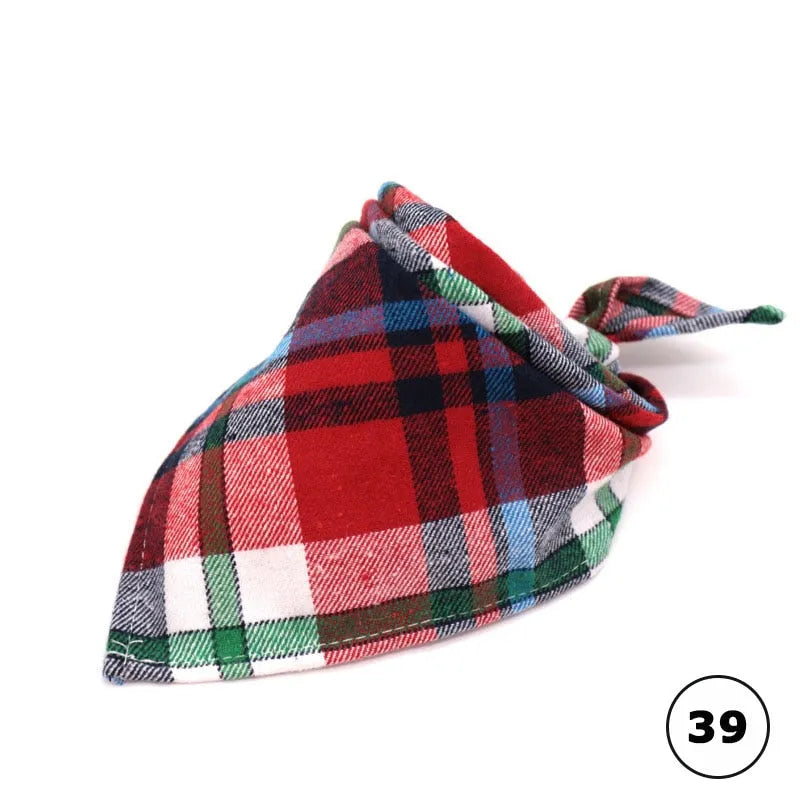 bandana carreaux pour chats 39