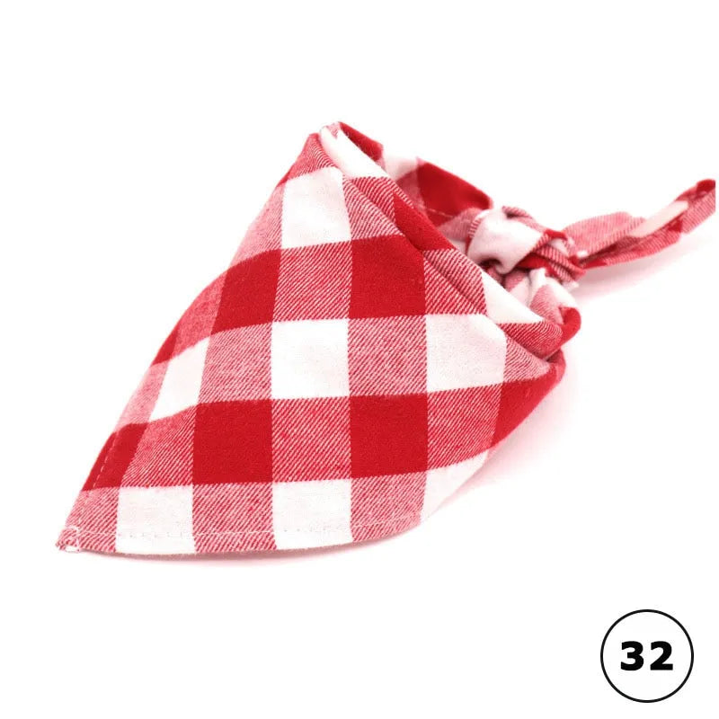 bandana carreaux pour chats 32