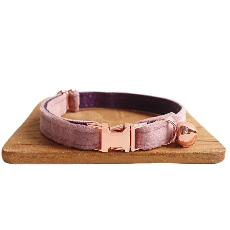Collier personnalisé pour chat rose