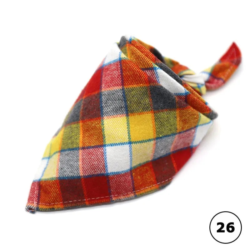 bandana carreaux pour chats 26